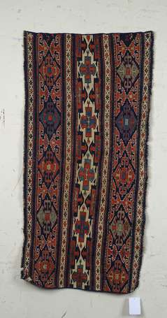 Tapis caucasien (chaîne, trame et velours en 