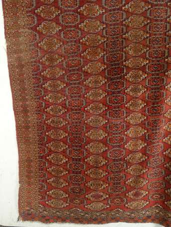Tapis Turkmène (chaîne, trame et velours en 