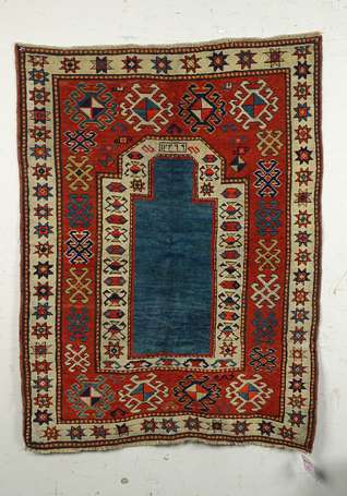 Tapis Kazak (chaîne, trame et velours en laine), 