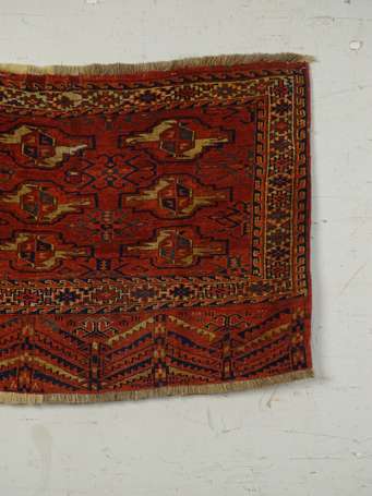 Tapis Turkmène (chaîne, trame et velours en 