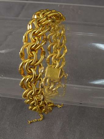 Bracelet maille anneaux liés en or 18 K (750°/°°°)