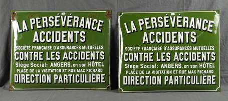 LA PERSEVERANCE ACCIDENTS : Plaque émaillée bombée