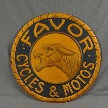 FAVOR CYCLES & MOTOS : Enseigne à suspendre formée