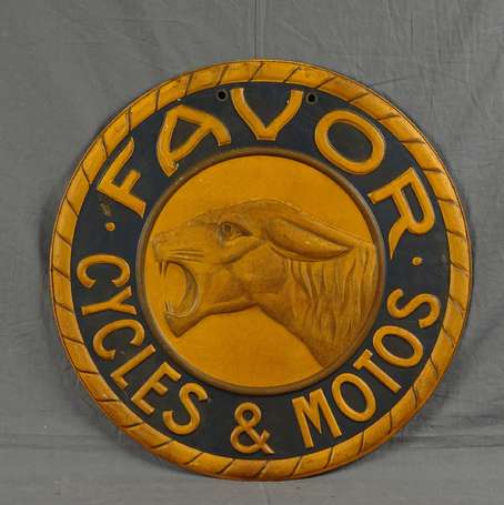 FAVOR CYCLES & MOTOS : Enseigne à suspendre formée