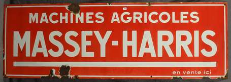 MASSEY-HARRIS Machines Agricoles : Plaque émaillée