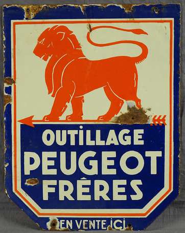 PEUGEOT FRERES Outillage : Plaque émaillée 