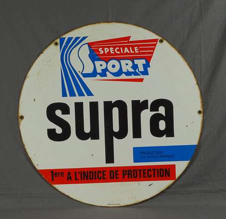 SUPRA Spéciale Sport : Plaque émaillée double-face