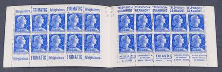 1 Carnet type Muller. 1011B-C 14. TB etat Cote 