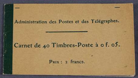 1 Carnet de timbres type semeuse Camée N°137-C3 