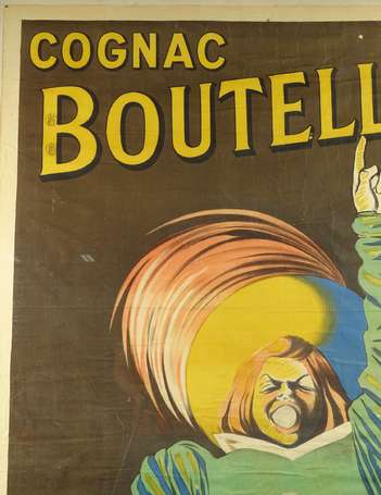 COGNAC BOUTELLEAU : Affiche lithographiée signée 