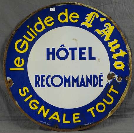 HÔTEL RECOMMANDE /le Guide de L'AUTO : Plaque 