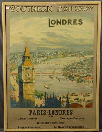 SOUTHERN RAILWAY / Paris - Londres : Affiche 