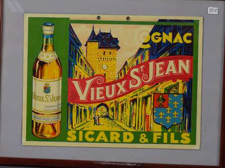 COGNAC VIEUX ST-JEAN /Sicard & Fils : Panonceau 