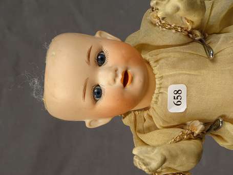 Allemagne-Heubach-Bébé caractère, tête porcelaine 