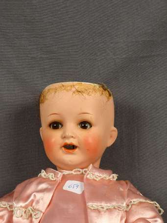 Allemagne-Heubach-Bébé caractère, tête porcelaine 