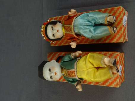 Japan-Couple de chinois - tête porcelaine  T780, 