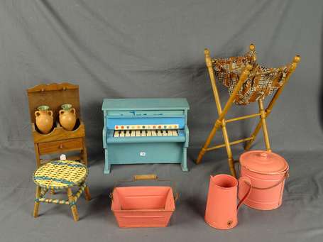 meuble-Lot de meubles, d'accessoires et piano 