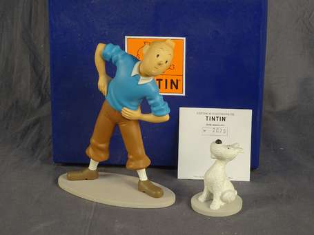 Hergé - Moulinsart : Tintin fait sa gym. N° 2075. 