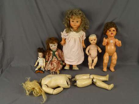 ZA-Lot de poupées en porcelaine dans l'état et 