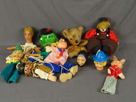 ZZ-Lot de marionnettes diverses 