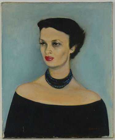 FALCOU Jacques (1912-1975) - Portrait de femme. 