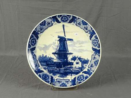 Delft Chemkefa - Plat en faïence camaïeu bleu, 