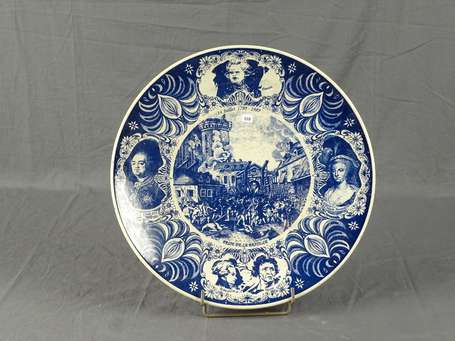 Delft Chemkefa - Plat en faïence camaïeu bleu, 