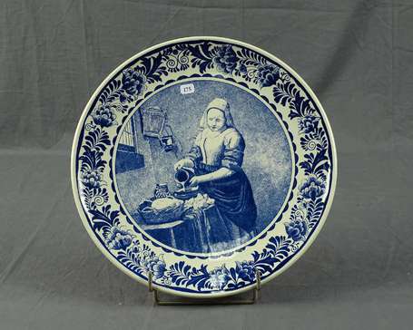 Delft Chemkefa - Plat en faïence camaïeu bleu, 