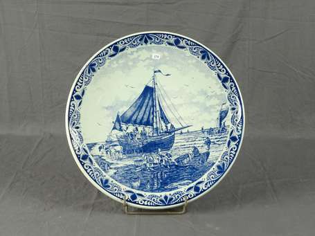 Delft Chemkefa - Plat en faïence camaïeu bleu, 