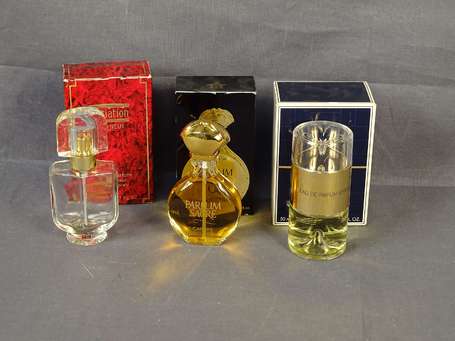 Lot de trois eaux de parfum pleines en boite : 