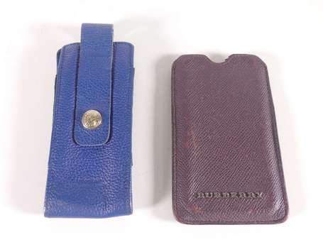 BURBERRY - Housse de téléphone portable en cuir 