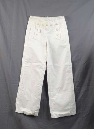 LOUIS VUITTON - Pantalon large en coton et 