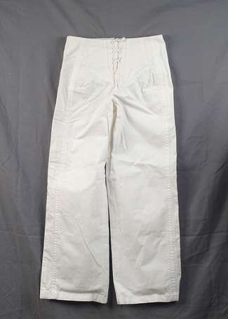 LOUIS VUITTON - Pantalon large en coton et 