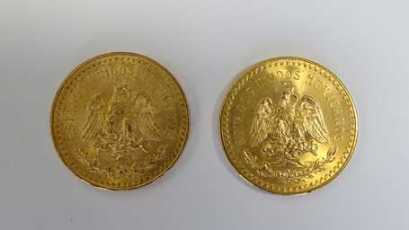 2 pièces 50 pesos or 1947 Mexique
