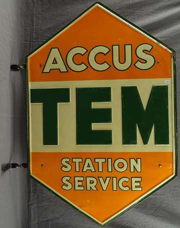 ACCUS TEM Station Service : Enseigne hexagonale 