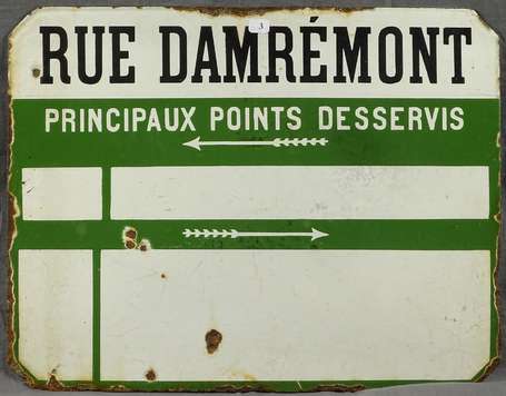 RUE DAMREMONT Principaux Points Desservis : Plaque