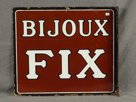 BIJOUX FIX : Plaque émaillée double-face à équerre