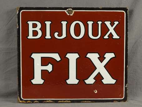 BIJOUX FIX : Plaque émaillée double-face à équerre