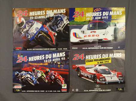 24 HEURES DU MANS 1989-1992-1993-1995 : 4 Affiches