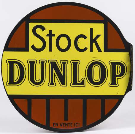 STOCK DUNLOP : Plaque émaillée double-face à 