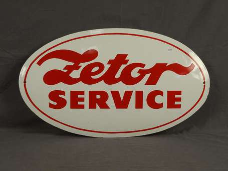 ZETOR SERVICE /Tracteurs  :Plaque émaillée ovale 