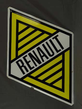RENAULT Plaque émaillée de forme losangique. 