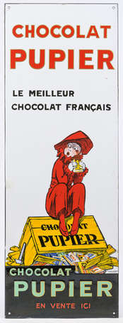 CHOCOLAT PUPIER à Saint-Etienne : Plaque émaillée 