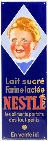 NESTLE Lait Sucré Farine Lactée : Plaque émaillée 