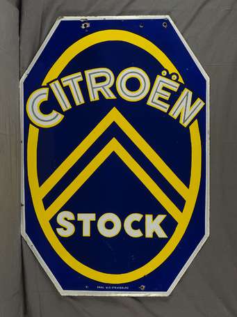 CITROËN Stock : Plaque émaillée double-face 