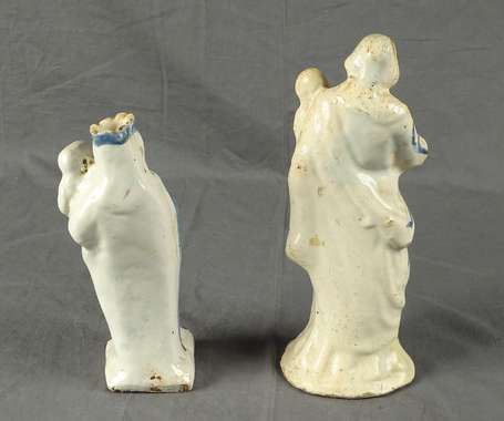 Nevers - Deux statuettes de Vierge d'accouchée 
