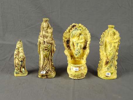 Ligron - Trois statuettes de Vierge à l'Enfant et 