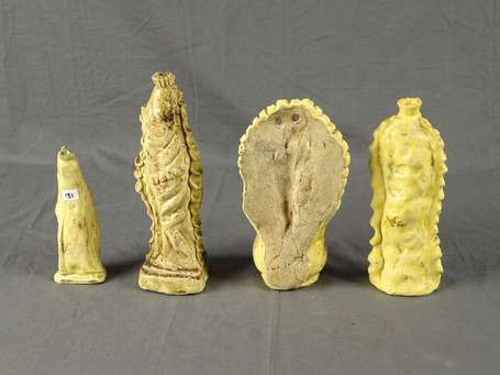 Ligron - Trois statuettes de Vierge à l'Enfant et 