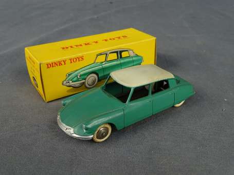 Dinky toys-Citroen DS 19 Couleur verte toit blanc,