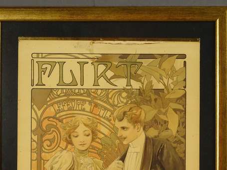 MUCHA Alfons (1860-1939) - « Flirt » Biscuits 